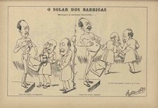 Em grande formato na Avenida 25 de Abril em Sesimbra Caricaturas da Monarquia à República