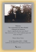 Maria Alzira Seixo na Biblioteca Municipal do Barreiro Palestra sobre obra de Alves Redol e Manuel da Fonseca