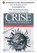 Tema de conferência no Barreiro “CRISE E TRANSIÇÂO POLÍTICA, Metabolismo Social e Material”