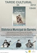 NA BIBLIOTECA MUNICIPAL DO BARREIRO TARDE CULTURAL Apresentação do livro de Cecília Vilas Boas «O Eco do Silêncio»
