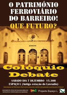 Colóquio/debate no Espaço L «O Património Ferroviário do Barreiro que futuro?»