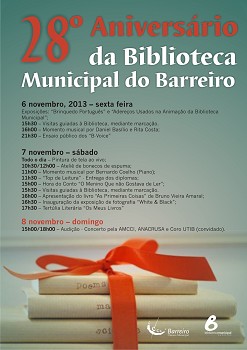 Biblioteca Municipal do Barreiro Comemora 28º aniversário com atividades variadas