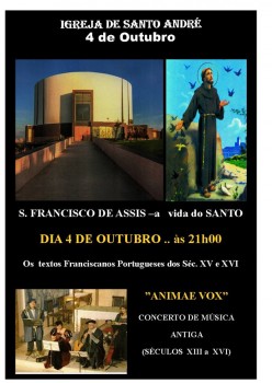 Na Igreja de Santo André – Barreiro A Vida de São Francisco de Assis e os primeiros franciscanos em Portugal