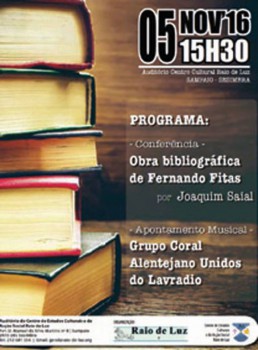 No Centro de Estudos Culturais Raio de Luz - Sesimbra Conferência - «Obra bibliográfica de Fernando Fitas»