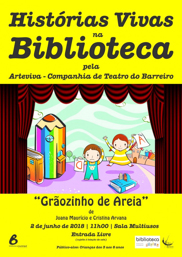 Barreiro - Criação e interpretação da Arteviva «Histórias Vivas na Biblioteca» apresentam o livro «Grãozinho de Areia»