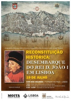Moita - Rei saiu de Alhos Vedros para o Restelo Reconstituição histórica do desembarque do Rei D. João I