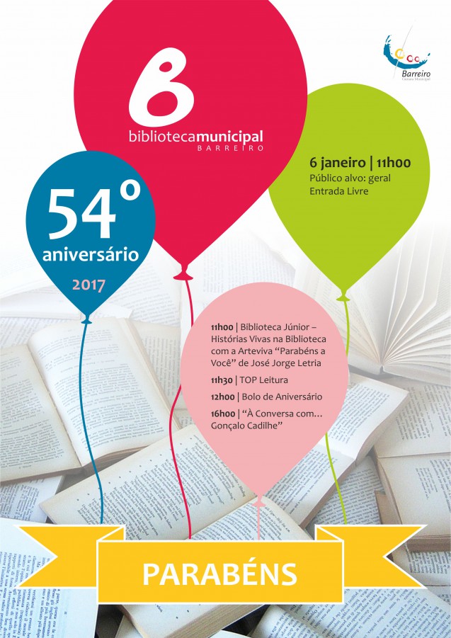 Barreiro - Entrega de diplomas e prémios aos melhores leitores do ano 2017 Biblioteca Municipal do Barreiro comemora 54 anos