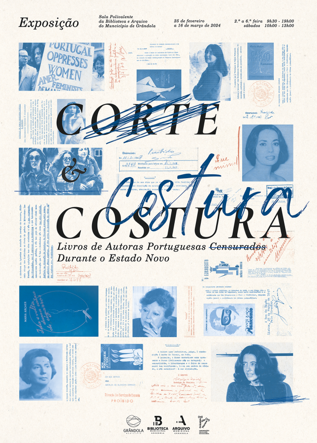 Inaugura a 25 de fevereiro em Grândola Exposição «Corte & Costura: Livros de Autoras Portuguesas Censurados durante o Estado Novo»