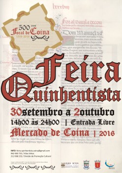 No espaço do mercado mensal de Coina - Barreiro Feira Quinhentista de Coina . Comemoração dos 500 Anos do Foral de Coina