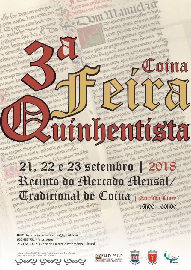 Barreiro - Feira Quinhentista de Coina Dia 21 abre portas às 14h00 à Comunidade Educativa