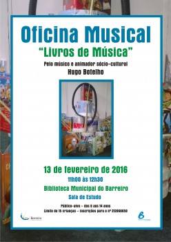 Barreiro - Oficina Musical «Livros de Música» Uma experiência sensorial e pedagógica