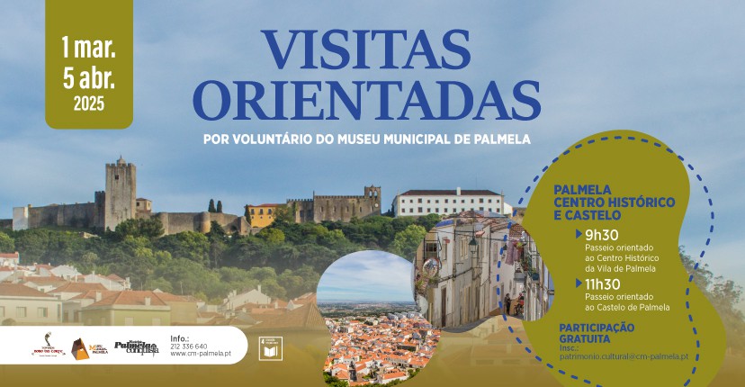 No dia 5 de abril e tem participação gratuita Visita Orientada ao Centro Histórico e Castelo de Palmela