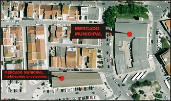 no Montijo Mercado Municipal com instalações provisórias