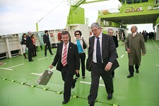 Em Grândola Ministro da Administração Interna preside a viagem pré-inaugural entre Setúbal e Tróia a bordo do novo ferry “Pato Real”