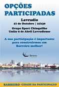 Opções Participadas no Lavradio Análise de questões relacionadas com a Freguesia e Concelho