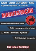 Manifesto em defesa do Poder Local Democrático - Distrito de Setúbal Manifestação Contra a Extinção de Freguesias dia 27 de Outubro