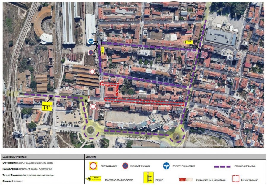 BARREIRO - Entre os dias 24 de março e 7 de maio de 2026 Interdição da circulação rodoviária na Avenida da República