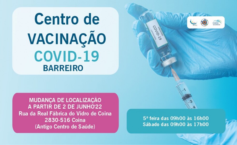Barreiro - Centro de Vacinação contra a COVID-19 Muda instalações para Coina no antigo Centro de Saúde.