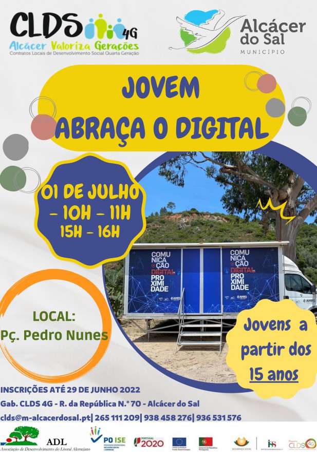 Comunicação Digital de Proximidade em Alcácer do Sal “Jovem Abraça o Digital” é o desafio lançado pelo Município aos jovens