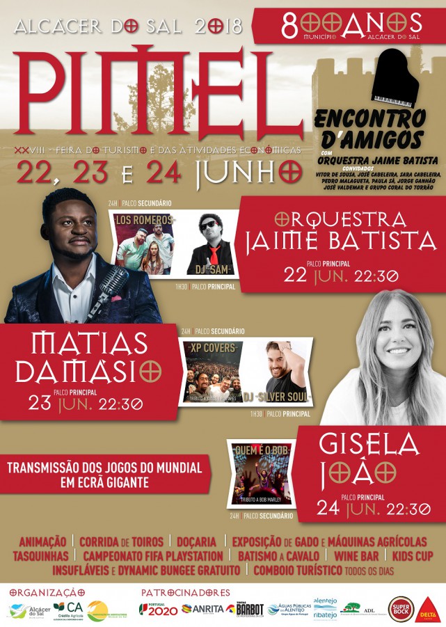 Esta PIMEL é um mergulho na História de Alcácer do Sal. Feira anima 22 a 24 de junho 24 de junho - Dia do Concelho.