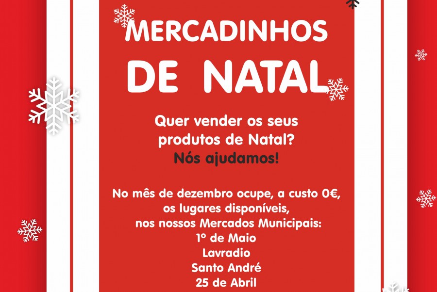 BARREIRO - Mercados Municipais Mercadinhos de Natal Inscrições Abertas