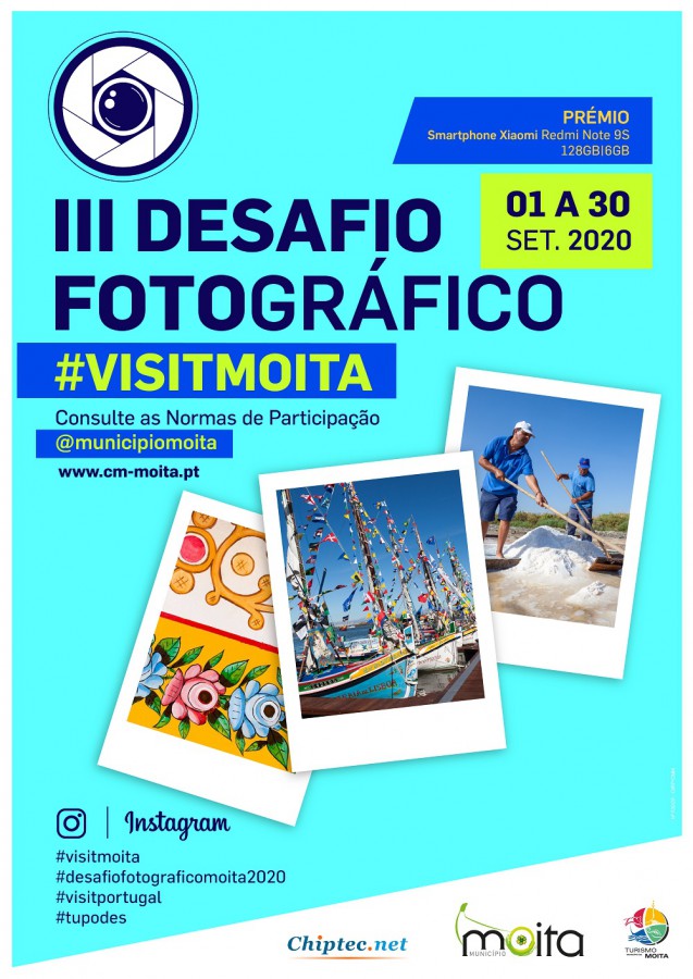 Desafio Fotográfico #Visit Moita 1 a 30 de setembro no Instagram