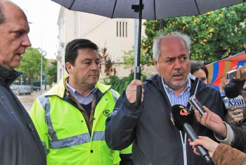 Chuva torrencial desta madrugada em Setúbal Destacados cerca de 50 trabalhadores da Autarquia e 30 elementos da Companhia de Bombeiros