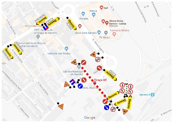 Ligação do último troço da nova rede na Avenida da República - Barreiro Interrupção no abastecimento de água e Alterações no trânsito