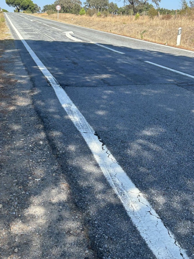 Troço da EN253 entre Alcácer do Sal e Montemor-o-Novo Infraestruturas de Portugal volta a ignorar apelo de Alcácer para reparação urgente