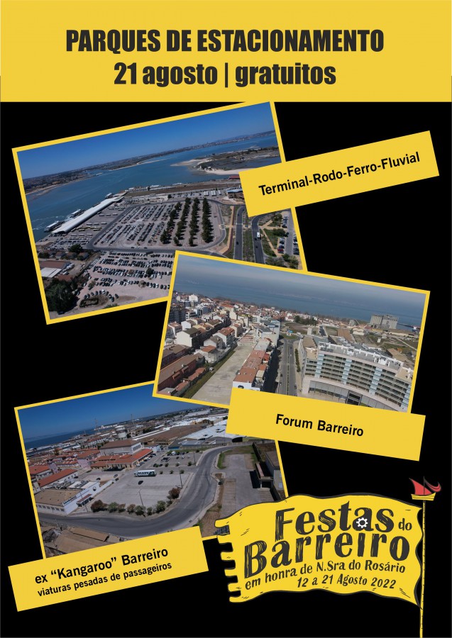 Aumento de bolsas de estacionamento Estacionamento nas Festas do Barreiro reforçado!