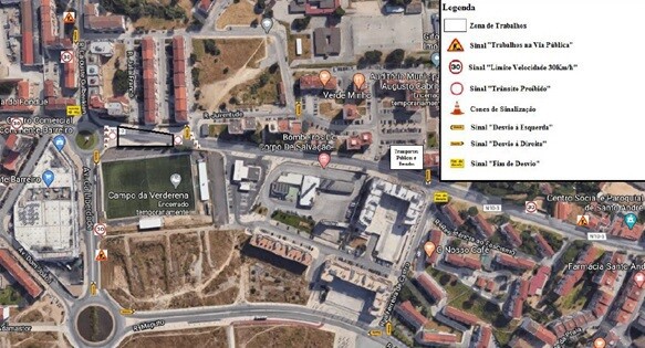 Barreiro - Condicionamento de trânsito junto à rotunda do Fuzileiro Implementação de nova rede de eletricidade pública