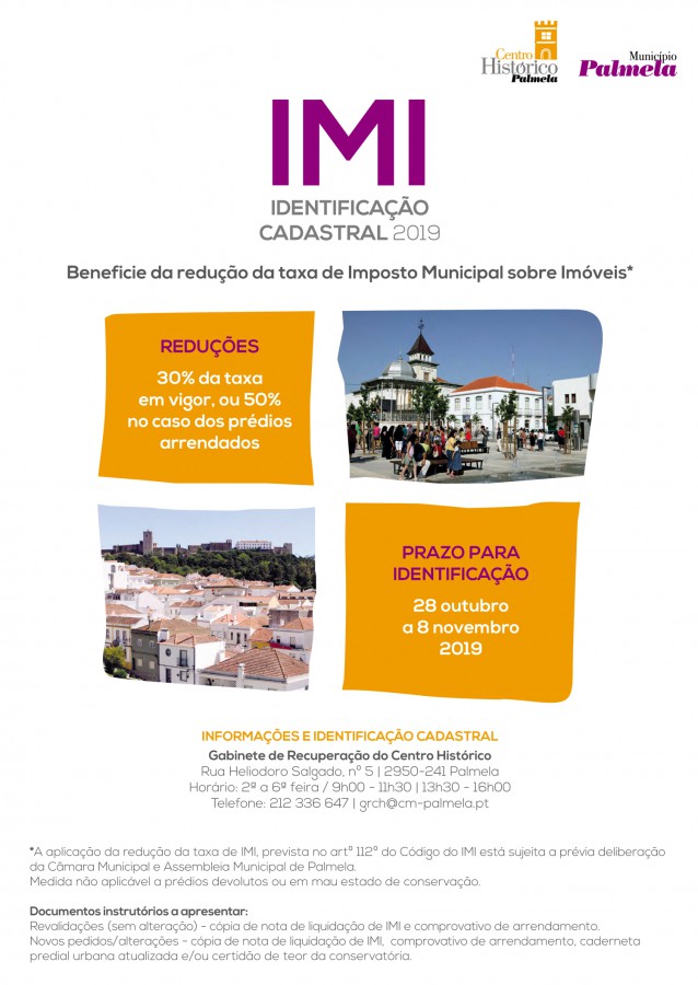 No Centro Histórico de Palmela Beneficie da redução de IMI