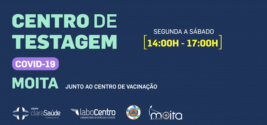 Na próxima segunda-feira dia 24 de janeiro. Moita abre Centro de Testagem à COVID-19