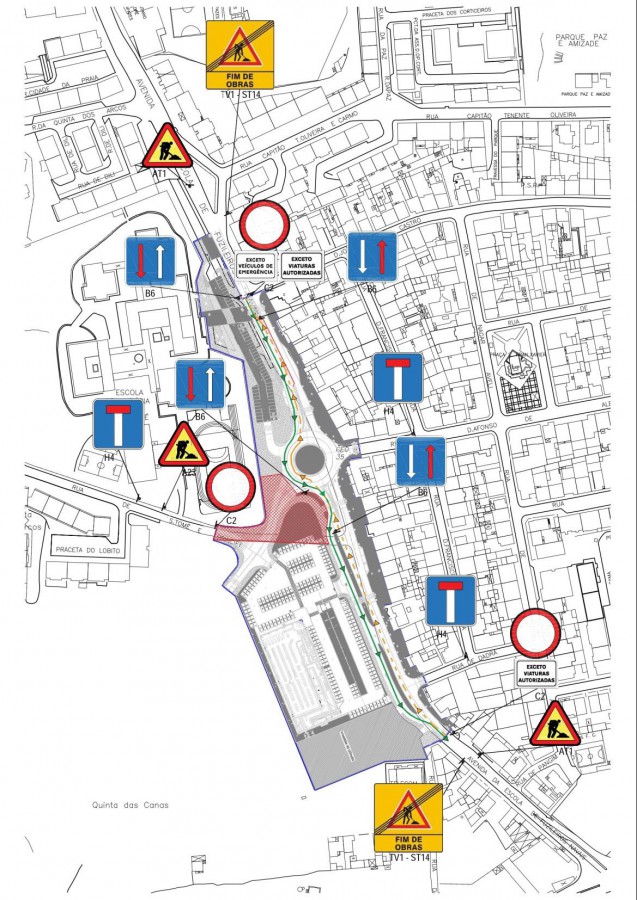 Barreiro - Corte de trânsito na Av. Escola de Fuzileiros Navais De 8 de julho a 11 de setembro