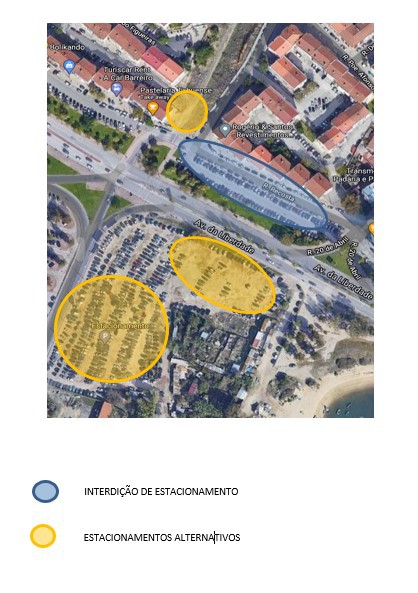 Barreiro - Estacionamento na Rua da Recosta interditado Alternativas ao estacionamento na Avenida da Liberdade