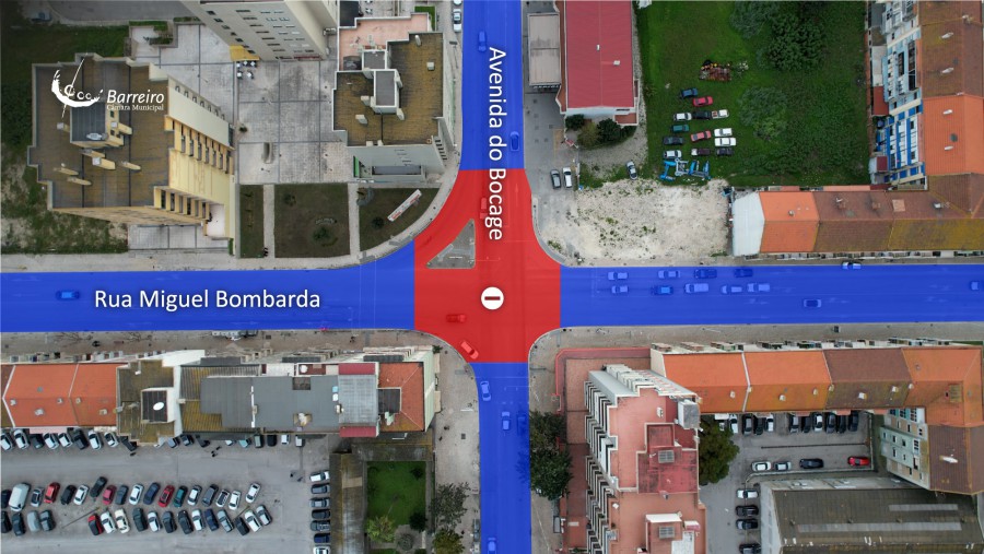 Barreiro - Obra tem início a 8 de março Construção de rotunda no cruzamento Avenida do Bocage - Rua Miguel Bombarda