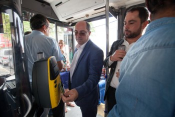 Presidente da Câmara da Moita, Rui Garcia Uma «conquista muito importante do ponto de vista da mobilidade» Transportes Coletivos do Barreiro chegaram hoje ao concelho da Moita
