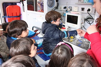 Bombeiros Voluntários do Sul e Sueste - Barreiro Visita do colégio «O Carinho»