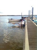 Temporal afecta embarcação da Marinha do Tejo na Moita