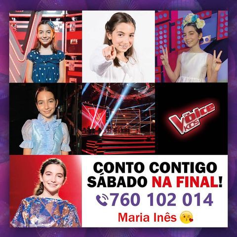 Maria Inês aluna da Escola de Jazz do Barreiro Sábado na FINAL do The Voice Kids . Vamos votar e apoiar