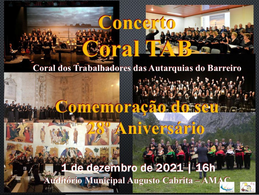 No Auditório Municipal Augusto Cabrita Concerto do Coral TAB - Coral dos Trabalhadores das Autarquias do Barreiro