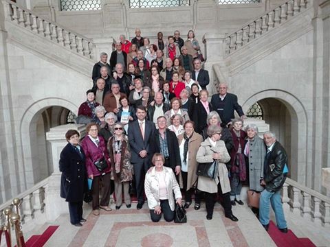 Barreiro – A convite do Deputado do PSD de Setúbal, Bruno Vitorino 60 associados de «Os Leças» visitaram a Assembleia da República