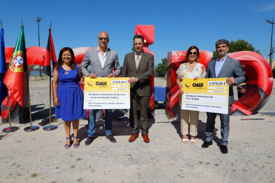 Recolha e tratamento de óleos alimentares usados no concelho do Barreiro Donativo no valor de 5.956.05 € às duas corporações de Bombeiros