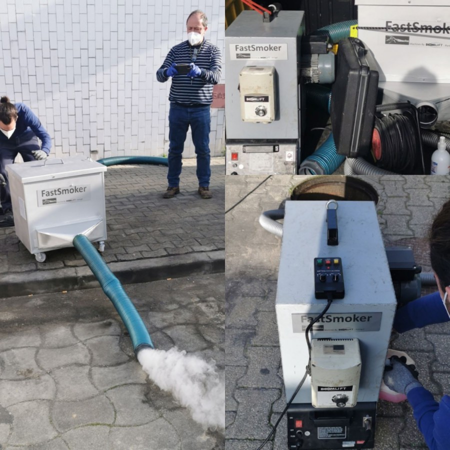 Postal do Dia - Barreiro Inspeção das redes de esgotos para a deteção de afluências indevidas