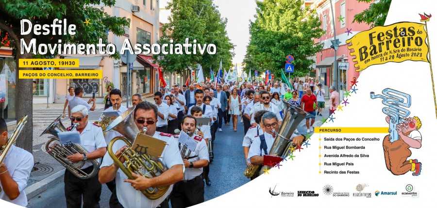 Festas do Barreiro Desfile do Movimento Associativo Dia 11 DE AGOSTO - 19H30