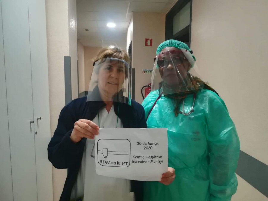 Barreiro – Campanha de Recolha de Acetatos Vai dar para produzir centenas de viseiras para profissionais de saúde . Escola Mendonça Furtado