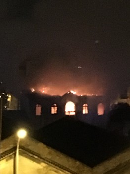 Incêndio na CP no Barreiro