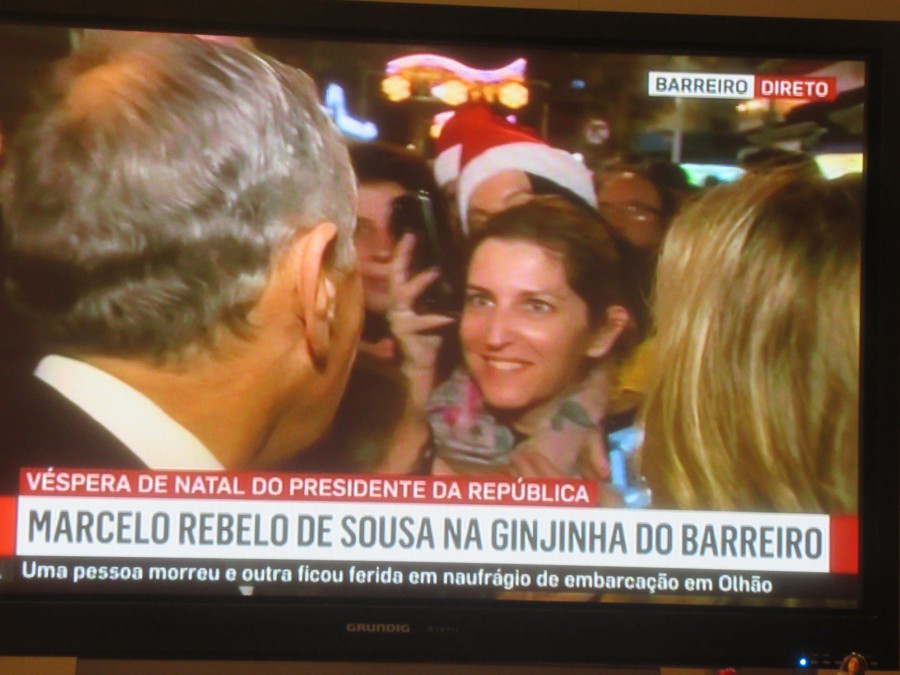 Ginjinha de Natal no Barreiro Marcelo Rebelo de Sousa de novo presente