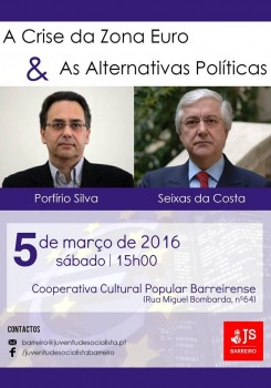 JS Barreiro organiza Conferência «A Crise do Euro e as Alternativas Políticas»