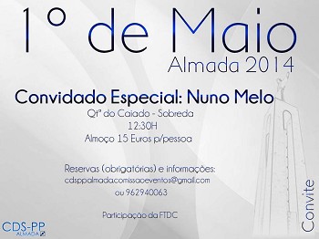 CDS-PP Almada Nuno Melo no almoço do 1º de Maio